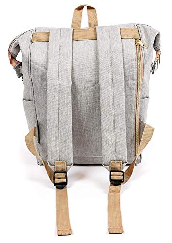 KJARAKÄR Classic Casual Backpack | Metal Zippers |Flexible Design for Gym Work School Diaper Bookbag