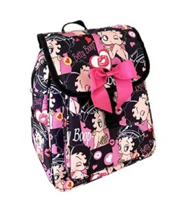 luxebag betty boop canvas 13″ height backpack with ribbon (multi)