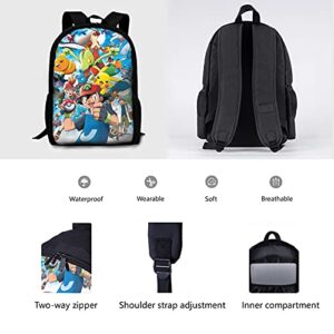 JIWEI Laptop Backpack Anime 17 Inch Bookbag Lightweight Cute Backpack for Men Women Teens Travel Hiking