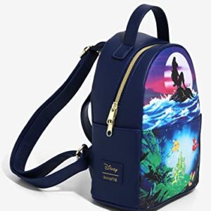 Loungefly Disney The Little Mermaid Silhouette Mini Backpack - Hot Topic Exclusive Navy Blue 14700529