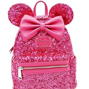 Disney Parks Exclusive - LoungefIy Mini Backpack - Pink Orchid Magenta Sequined