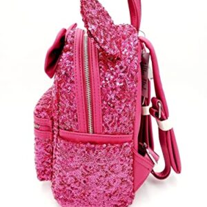 Disney Parks Exclusive - LoungefIy Mini Backpack - Pink Orchid Magenta Sequined