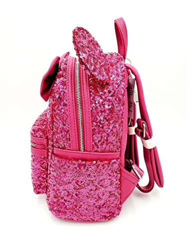 Disney Parks Exclusive - LoungefIy Mini Backpack - Pink Orchid Magenta Sequined