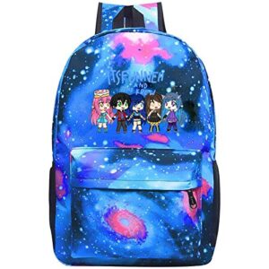 star sky school backpack its funneh and the krew unisex galaxy bookbags for kids teens students daypack blue