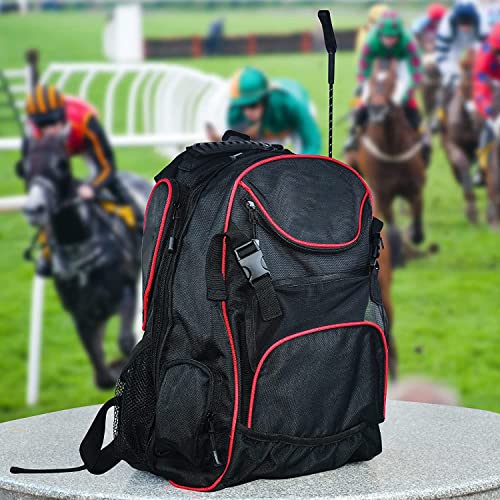 Large capacity equestrian horse riding gear horseback riding bag grooming tote bag equestrian backpack with helmet holder ringside equipment casual daypack backpacks