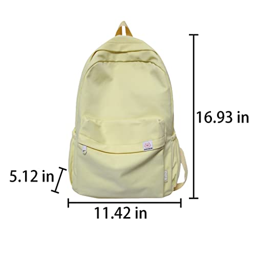School Student All Black Backpack, Aesthetic Backpack, Lightweight Bookbag for Travel Work