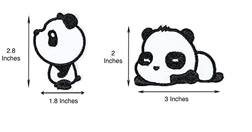 4Pcs Cute Panda Backpack Lightweight Casual Canvas Backpacks for Women