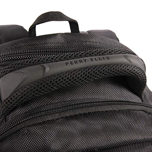 Perry Ellis M200 Business Laptop Backpack, Black, One Size