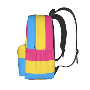 DGHREAW Pansexual Pride Flag Backpack for Men Women Girls Boys School Bag Travel Bag Lightweight Laptop Backpack with Pocket