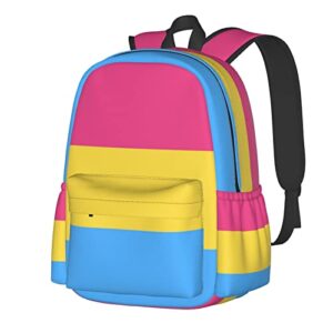 dghreaw pansexual pride flag backpack for men women girls boys school bag travel bag lightweight laptop backpack with pocket