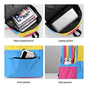 DGHREAW Pansexual Pride Flag Backpack for Men Women Girls Boys School Bag Travel Bag Lightweight Laptop Backpack with Pocket