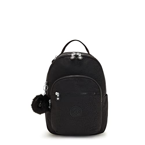 Kipling Women's Seoul Small Backpack, Durable, Padded Shoulder Straps with Tablet Sleeve, School Bag, Shimmerin Spot, 10'' L x 13.75'' H x 6.25'' D