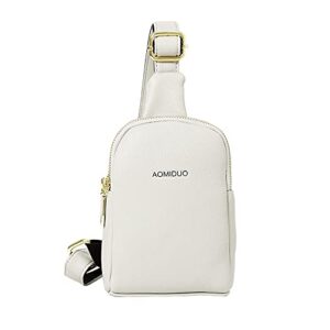 aomiduo leather sling backpack multipurpose crossbody shoulder bag travel hiking daypack for women girl