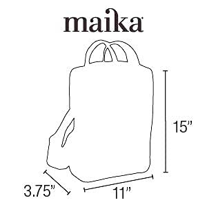 maika Recycled Canvas Zippered Backpack, Tansy, Green