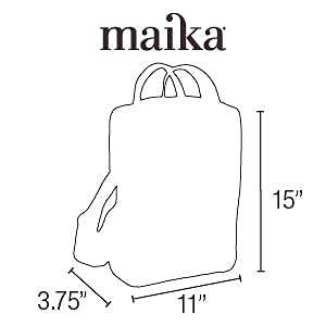 maika Recycled Canvas Zippered Backpack, Tansy, Green