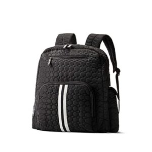 flyte isabella backpack | gym & travel quilted backpack | black