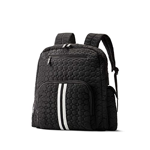 FLYTE Isabella Backpack | Gym & Travel Quilted Backpack | Black