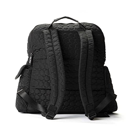 FLYTE Isabella Backpack | Gym & Travel Quilted Backpack | Black