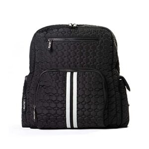 FLYTE Isabella Backpack | Gym & Travel Quilted Backpack | Black