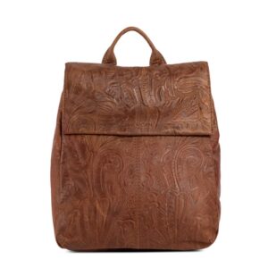 american leather co. – liberty backpack – highly functional & superbly fashionable – brandy tooled