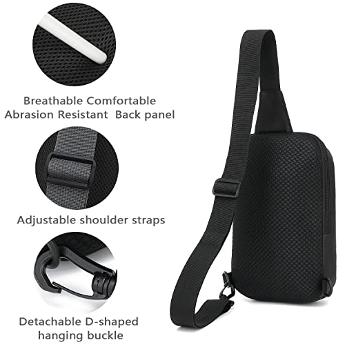 JEBATOXI UltraLight Crossbody Sling Backpack Sling Bag Travel Hiking Chest Bag Daypack