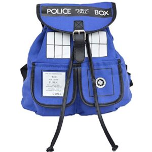 HAMIQI Doctor Who Cosplay Police Box Fashion Casual Backpack Practical Canvas Bag Anime Travel Backpack Shoulder Bags Sports Backpack Student Schoolbag