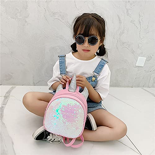 B&Y 12 PCS Unicorn Backpack girls Gifts Jewelry/Necklace/Bracelet/Earring/Hair Clips Toys 3 4 5 Year Old Girl Birthday Gift(Pink)