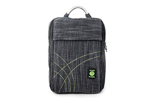 DIME BAGS Slab Bag Hemp Backpack with Padded Laptop Compartment and Secret Pocket (Black)