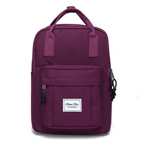 mini backpack for women, chasechic lightweight cute small hiking casual aesthetic daypack for teen girls wine red