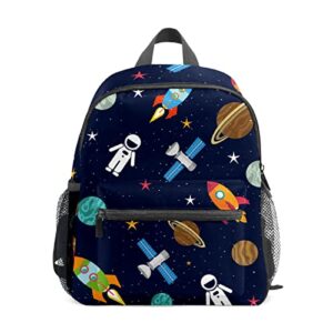zxivgoqfr schoolbag for boys girls cute kid’s toddler backpack space stars planets with rockets children bag