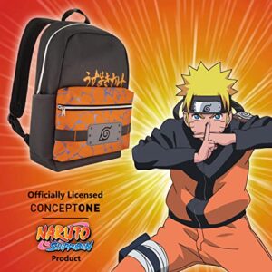 Concept One Naruto 13 Inch Sleeve Laptop Backpack, Padded Computer Bag for Commute or Travel, Shinobi Headband, One Size