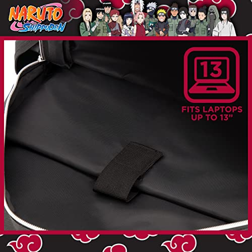 Concept One Naruto 13 Inch Sleeve Laptop Backpack, Padded Computer Bag for Commute or Travel, Shinobi Headband, One Size