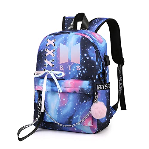 Fuxiaoniu USB Multi-function Large Capacity Laptop Backpack for Girls, Women Travel BookBags Cute Novelty Daily School Tote Backpack Suitable for Students Bookbag （F）