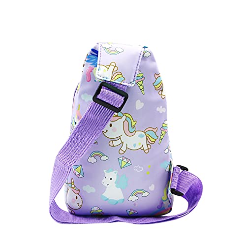 ANKOMINA Small Sling Bag Unicorn Dinosaur Shoulder Chest Crossbody Backpack Daypack for Outdoor,Travel,Hiking