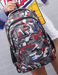 Synergy Shipping Solutions Universal/Unisex Fashionable Backpack - Colorful Multi Cam Design - Lightweight & Durable with Capacity to Hold Books, Laptops, Sports & Outdoor Items, Large Capacity