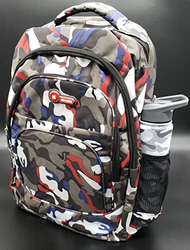 Synergy Shipping Solutions Universal/Unisex Fashionable Backpack - Colorful Multi Cam Design - Lightweight & Durable with Capacity to Hold Books, Laptops, Sports & Outdoor Items, Large Capacity