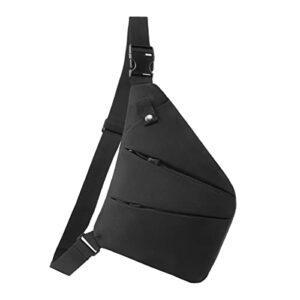 locallion slim sling bag for men women, anti-theft crossbody shoulder bags, side chest bag, lightweight stealth side pack