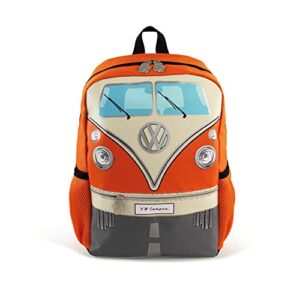 brisa vw collection – volkswagen samba bus t1 school, travel backpack (s/orange)