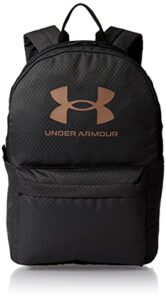 under armour loudon ripstop backpack, (003) black/black/metallic light copper, one size fits all