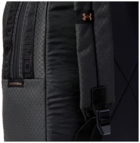 Under Armour Loudon Ripstop Backpack, (003) Black/Black/Metallic Light Copper, One Size Fits All