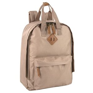 laptop backpack for women, men for travel, school, college backpack with padded back, adjustable padded shoulder straps (tan)