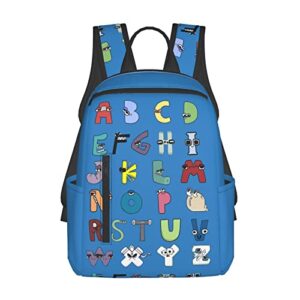 ilvtyan alphabet lore backpack, casual backpacks cartoon backpack laptop bags travel backpack large capacity men women