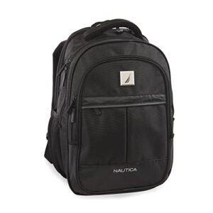 nautica backpack, black, 18″