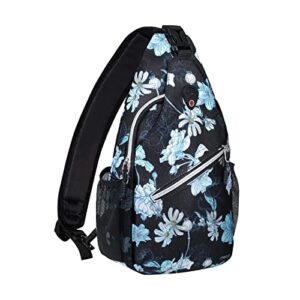 mosiso sling backpack, multipurpose travel hiking daypack rope crossbody shoulder bag, polianthes