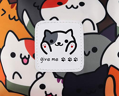 Roffatide Game Neko Atsume Anime Laptop Backpack Cute Cat School Bag Cartoon Printed Daypack