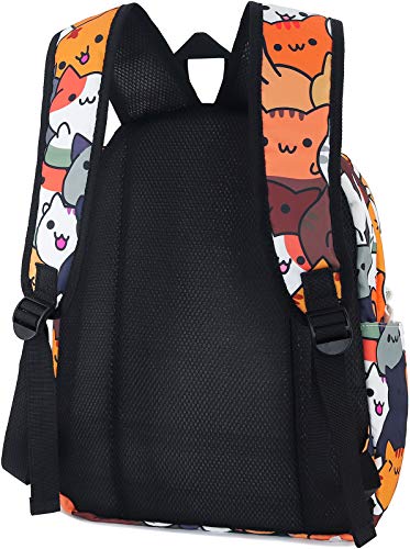 Roffatide Game Neko Atsume Anime Laptop Backpack Cute Cat School Bag Cartoon Printed Daypack