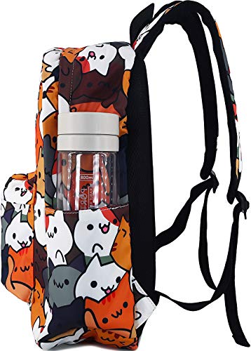 Roffatide Game Neko Atsume Anime Laptop Backpack Cute Cat School Bag Cartoon Printed Daypack