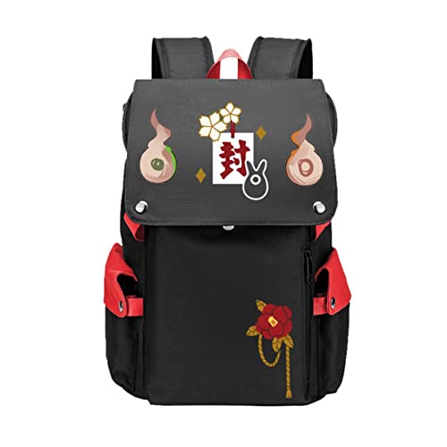 Toilet Bound Hanako Kun Backpack Bookbag Schoolbag Travel Daypack with USB Port (Red1) Large