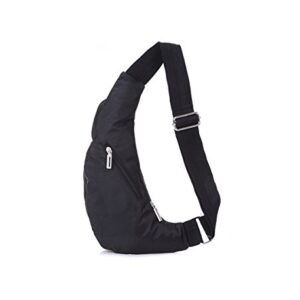 Kawei Knight Sling Bag Small Backpack Crossbody Shoulder Bag Sling Pack Black