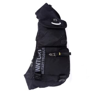 Kawei Knight Sling Bag Small Backpack Crossbody Shoulder Bag Sling Pack Black